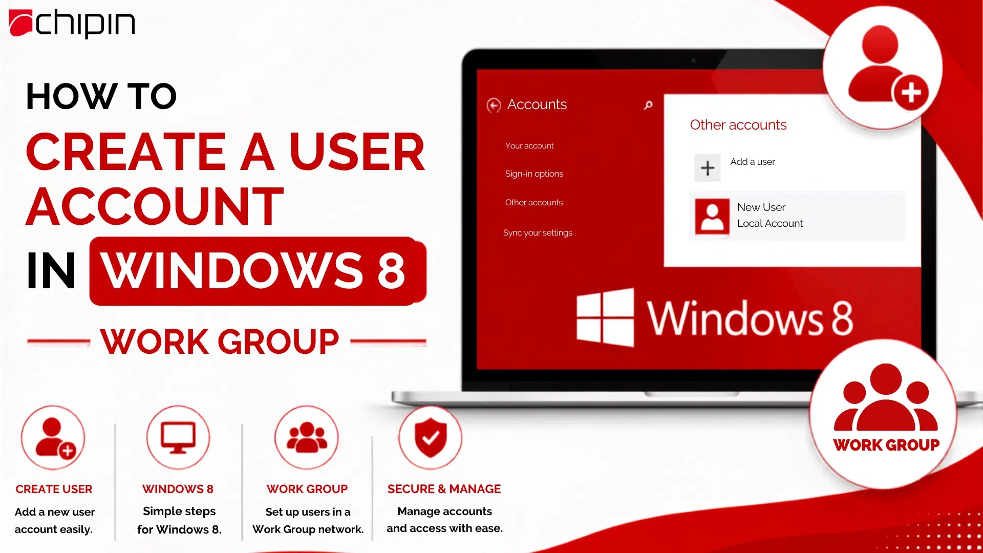 How to Create a User Account in Windows 8 – WORK GROUP