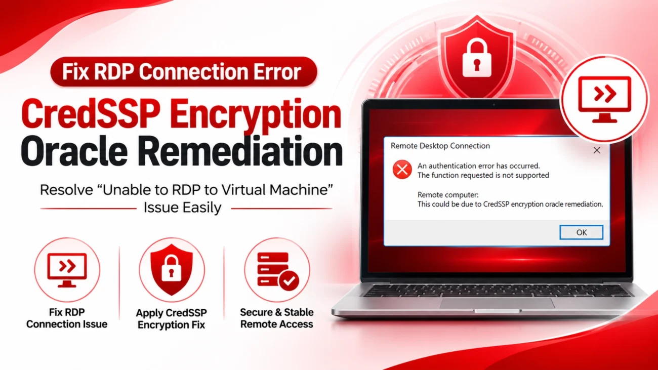 Unable to RDP to Virtual Machine: CredSSP Encryption Oracle Remediation