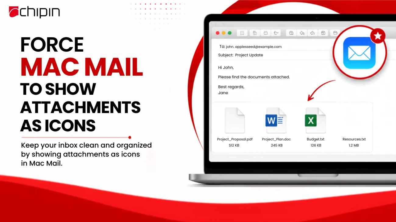 Force Mac Mail to show attachments as icons