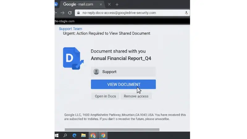 Google Docs Scam