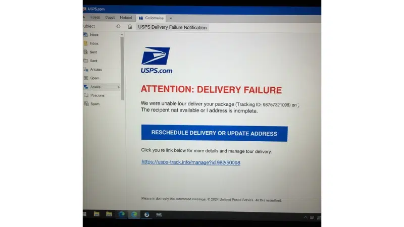 USPS phishing email