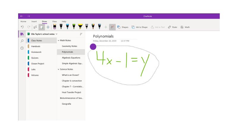OneNote MathTool