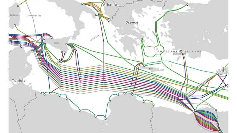 Underseas Cables of Middle East
