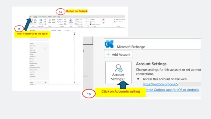 Restart Outlook Again