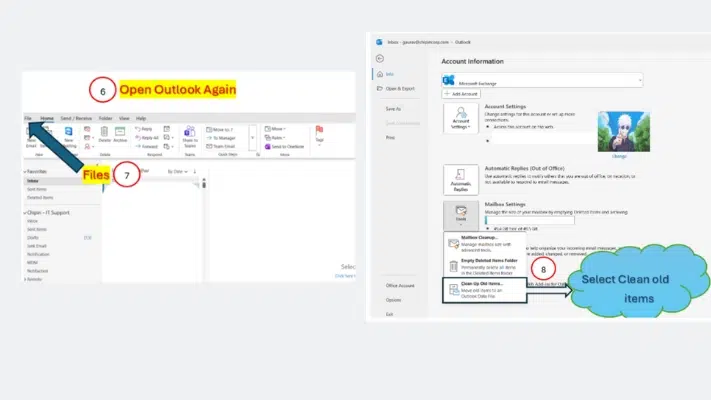 Restart Outlook and Access Archive Tools