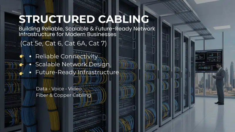 Structured cabling types Cat 5e Cat 6 Cat 6A and Cat 7 network cables in Dubai