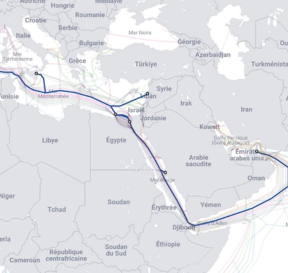 Red Sea submarine cable network