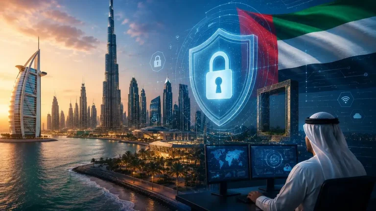AI security controls protecting confidential business data in UAE
